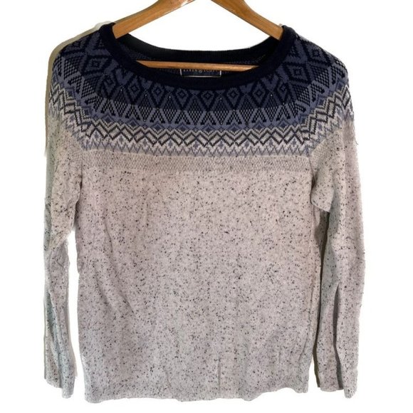 Karen Scott Womens Marled Button Sweater Havana Blue Marl Size Xxl main image 0